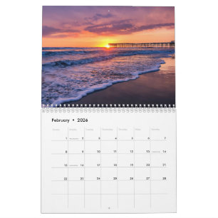 2025 Colourful Vibrant California Sunset Photo Calendar