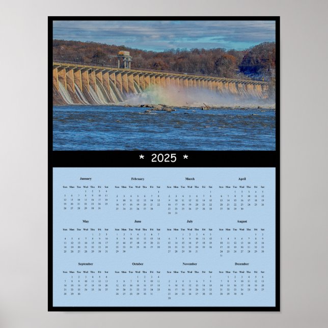 2025 Conowingo Dam Wall Calendar Poster (Front)