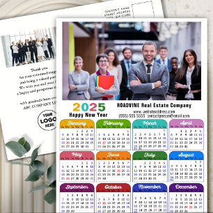 2025 Corporate Photo Colourful Calendar US Holiday