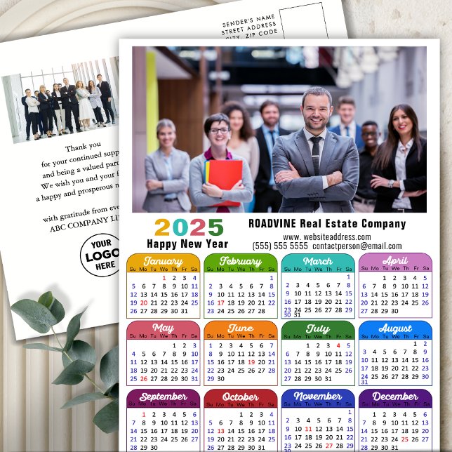2025 Corporate Photo Colourful Calendar US Holiday (Creator Uploaded)