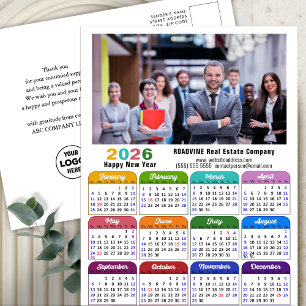 2025 Corporate Photo Colourful Calendar US Holiday