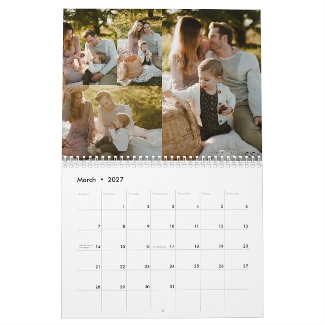 2025 Create Your Own Custom Family Photo Calendar (Mar 2027)