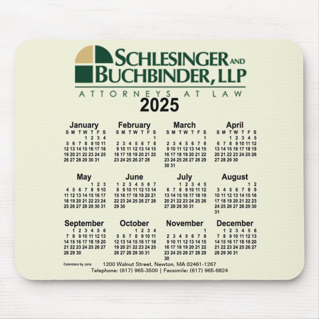 2025 Custom Calendar by Janz Mouse Pad (Front)