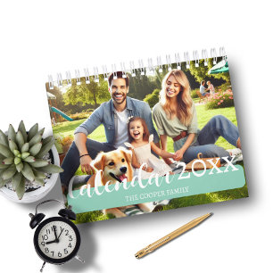 2025 Custom Family Photo Modern Script Calendar