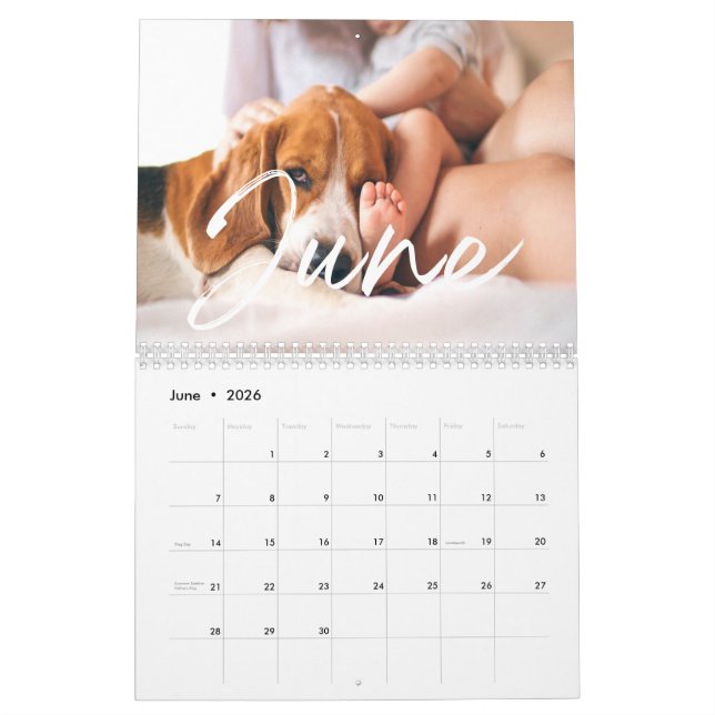 2025 Custom Photo Family Calendar (Jun 2026)
