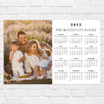 2025 Custom Photo & Family Name 12 Month Calendar Poster<br><div class="desc">2025 Custom Photo & Family Name 12 Month Calendar Poster. Add your photo and create perfect calendar poster!</div>