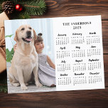 2025 Custom Photo Pet Dog Kids 12 Month Calendar Holiday Postcard<br><div class="desc">2025 Yearly Calendar Photo Cards - Send New Year Greetings or include in your Christmas cards, these 5x7 photo calendar cards are perfect as Christmas and New Year cards to family and friends. Perfect to highlight or circle special family dates, anniversaries, birthdays, pets veterinary appointments or dog grooming, and kids...</div>