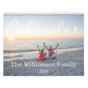 2025 Custom Typography Family Photo Wall Calendar