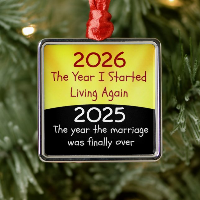 2025 Divorce New beginnings Metal Ornament (Tree)