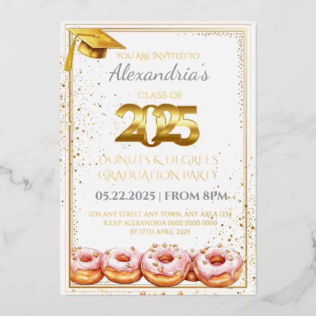 2025  Doughnuts and Degrees Graduation Invitation (Front)