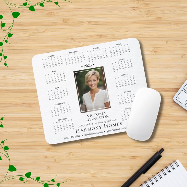 2025 Elegant Custom Business Calendar  Mouse Pad (Creator Uploaded)