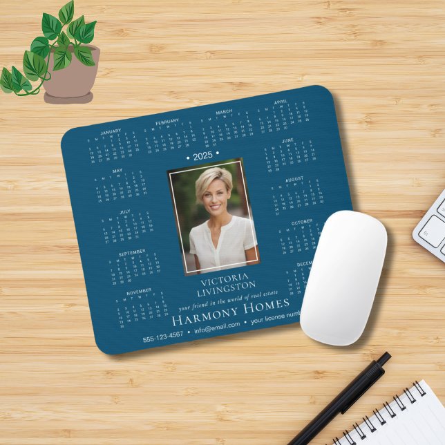 2025 Elegant Custom Business Calendar Mouse Pad (Creator Uploaded)