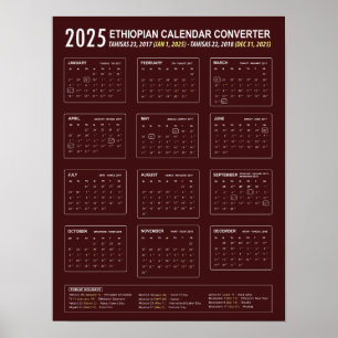 2025 Ethiopian Calendar Converter Poster