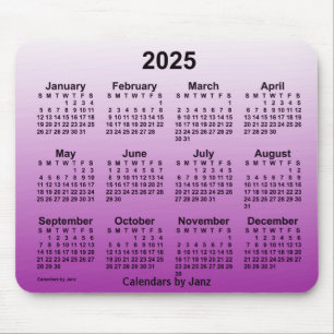 2025 Faded Purple Calendar by Janz Mouse Pad