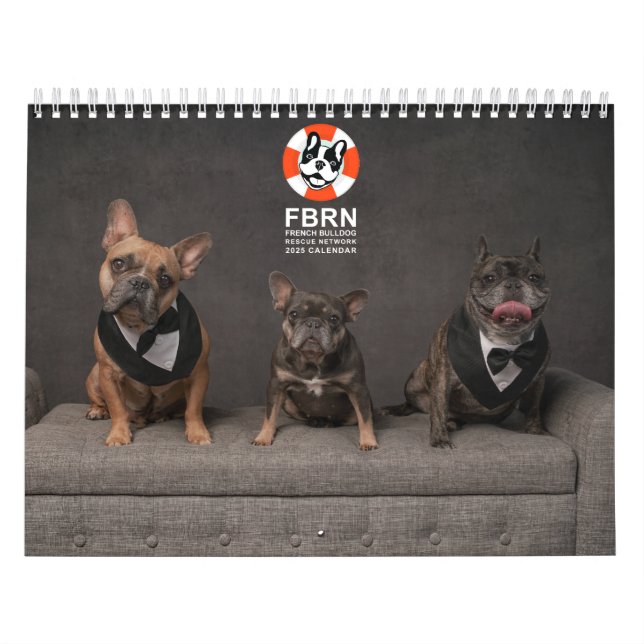 2025 FBRN French Bulldog Calendar (Cover)