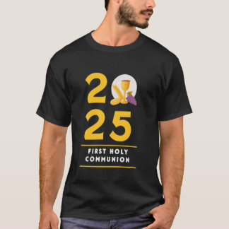 2025 First Holy Communion Bread Chalice Boys Girls T-Shirt