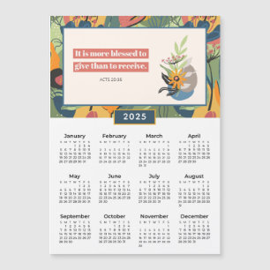 2025 Floral Acts 20:35 Blessed to Give Calendar