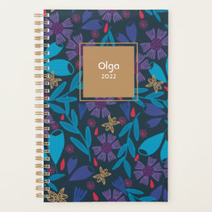 2025 floral modern blue custom planner