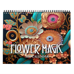 2025 Flower Magic 2 Stylised Flowers Art Calendar