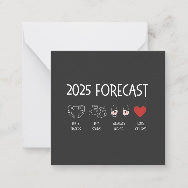 2025 Forecast Mum To Be New Year  Card (Front)