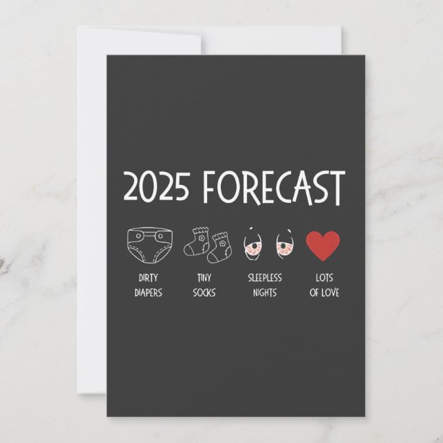 2025 Forecast Mum To Be New Year  Holiday Card (Front)