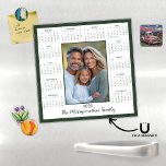 2025 Forest Green Photo Calendar Holiday Card<br><div class="desc">2025 Modern Forest Green Photo Magnetic Calendar Holiday Card in white, with a modern Forest Green border. Add your photo and name for a fun, personalised gift! Perfect for stocking stuffers or small gifts for friends, family, and loved ones. ✨THIS IS FOR 2025.✨ Please contact us at cedarandstring@gmail.com if you...</div>