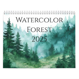 2025 Forest Watercolors Calendar: A Year of Serene Calendar