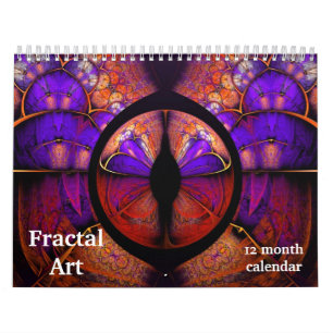 2025 Fractal Art Abstract Psychedelic Calendar