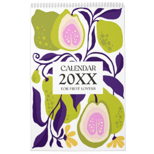 2025 Fruit Wall Calendar with Artful Illustrations