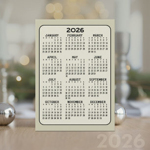2025 Full Year View Calendar - MCM Pattern on Back Program
