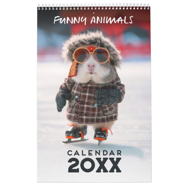 2025 Funny Animal Scenes Wall Calendar (Cover)