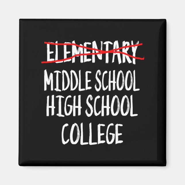 2025 funny elementary school graduation 6th grade magnet (Front)