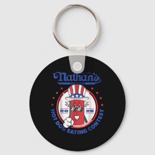 2025 Funny Nathans Famous 2025 Hot Dog Eating Cont Key Ring