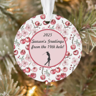 2025 Golf-Themed Season's Greetings from 19th hole Ornament