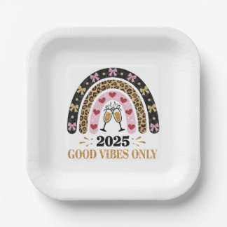 2025 Good Vibes Only Party Plates 