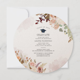 2025 Graduate Floral Graduation Party Invitation