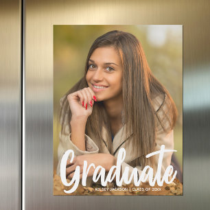 2025 Graduate Photo Chic Modern Magnetic Card