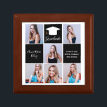 2025 Graduate Photo Collage Custom Graduation Chic Gift Box<br><div class="desc">A classy custom senior graduate photo collage graduation gift box with elegant red squares for a high school senior graduating with the class of 2025. Customise with your senior portrait pictures, school name and graduating class under the elegant calligraphy for a great personalised graduation present. It features a 6 photograph...</div>