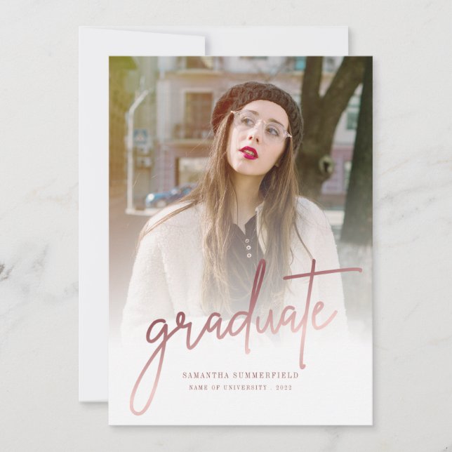 2025 Graduation 2 Photos Script Grad Announcement (Front)