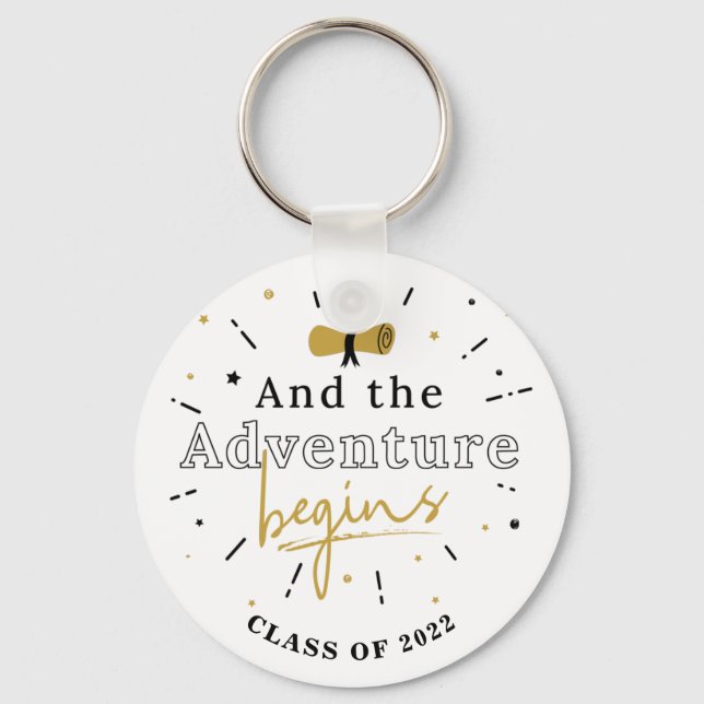 2025 Graduation And The Adventure Begins Key Ring (Front)