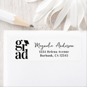 2025 Graduation Cap Return Address Labels