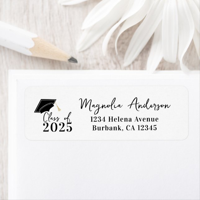 2025 Graduation Cap Return Address Labels (Insitu)