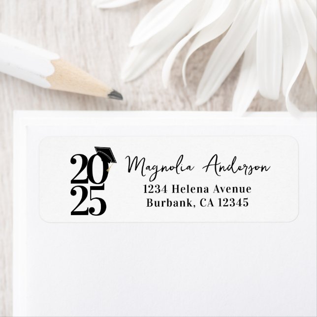 2025 Graduation Cap Return Address Labels (Insitu)