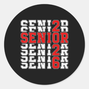 2025 Graduation Cl Of 2026 Senior 2026 Back To Sch Classic Round Sticker