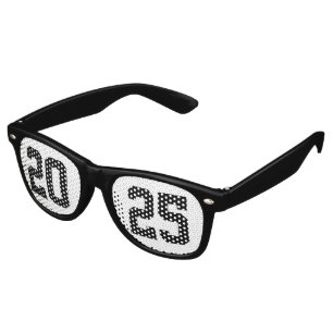 2025 Graduation Party Bold Black Varsity Retro Sunglasses