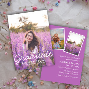 2025 Graduation Party Floral Simple Elegant Invitation