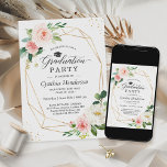 2025 Graduation Party Girly Blush Pink Floral Invitation<br><div class="desc">Celebrate your graduation in style with this Girly Blush Pink Floral Invitation! This beautiful invitation features a lovely blush pink floral design that will make your party feel extra special. Whether you're graduating from high school or college, this invitation is perfect for anyone who wants to throw a chic and...</div>