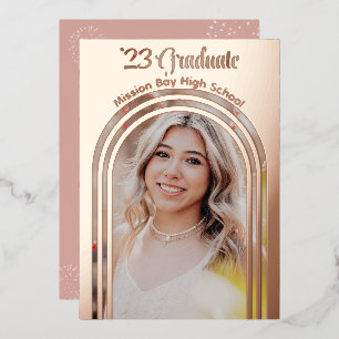 2025 Graduation Party Photo Arch Rose Gold Foil In