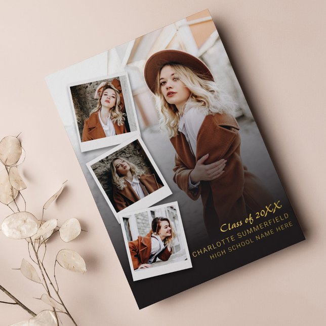 2025 Graduation Photos Gold Foil Announcement  (Creator Uploaded)