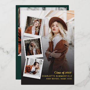 2025 Graduation Photos Grad Gold Foil Announcement